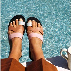 NEW LRNCE BARAZ MOROCCAN LEATHER SANDALS 7